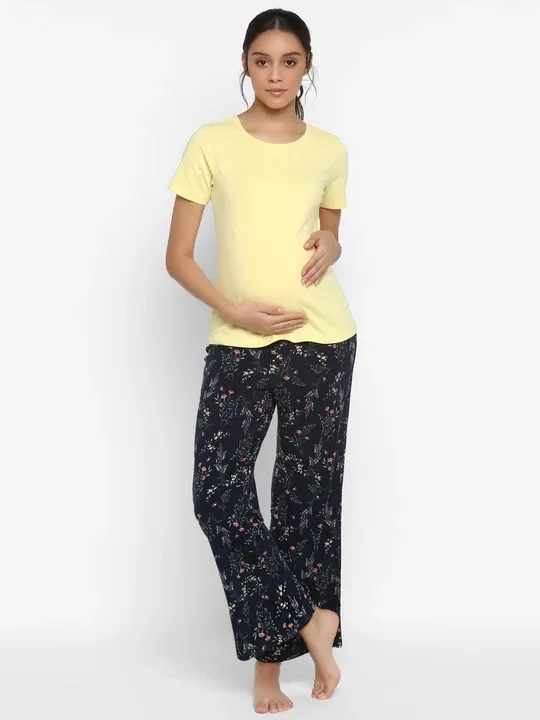 Adjustable Drawstring Maternity Pajama Pants