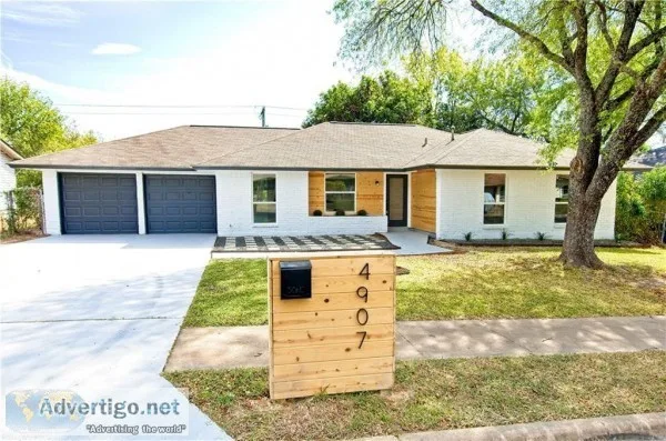 Newly remodeled home with comfortable back yard