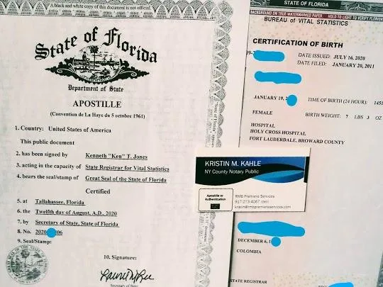 APOSTILLED U.S. BIRTH CERTIFICATE TRANSLATION SERVICES