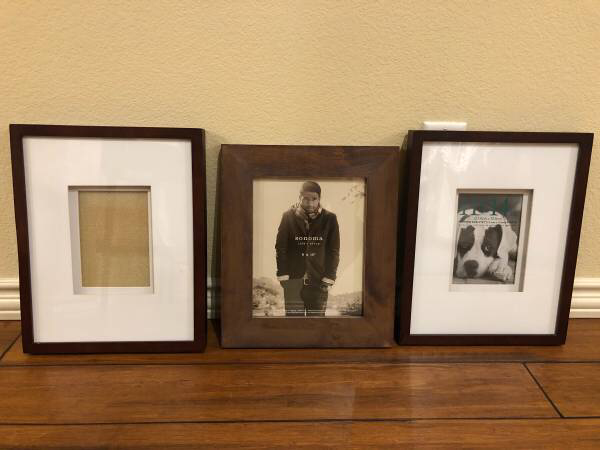 3 wooden picture frames 15x12