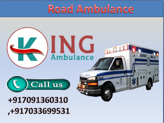 Get Low Fare King Road Ambulance Service in Dhanbad with ICU Fac