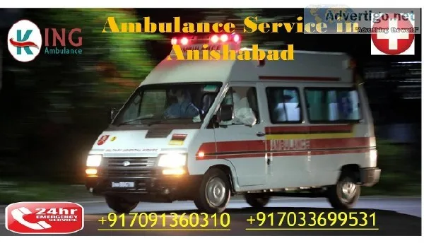 Ambulance Service in Anishabad by King with Advanced Medical Sup