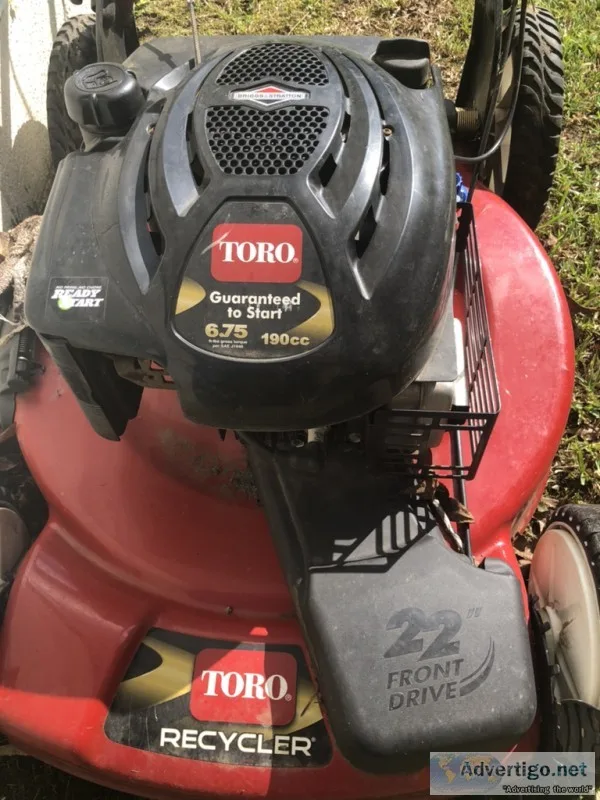 3 year old Toro pull start lawnmower
