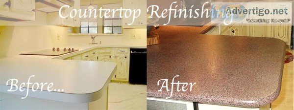 Countertop refinishing, bathtub and tile refinishing