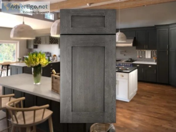 Greystone Shaker Kitchen Cabinets - StockCabinetExpress