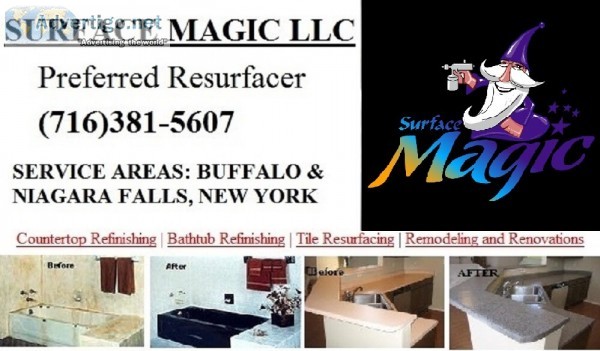 Countertop refinishing, bathtub and tile refinishing