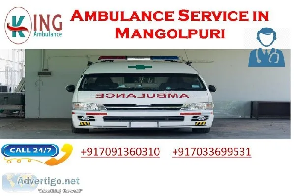 Inexpensive Ambulance Service in Mangolpuri with ICU-Support