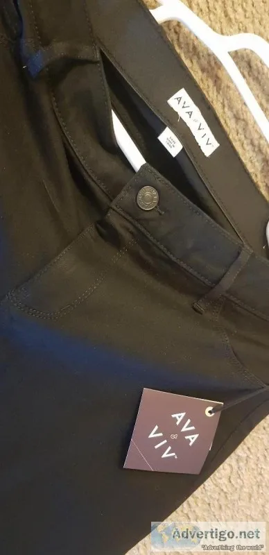 black stretch jeans 14W