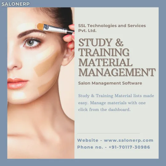 Study and Training material management for salon  SalonERP