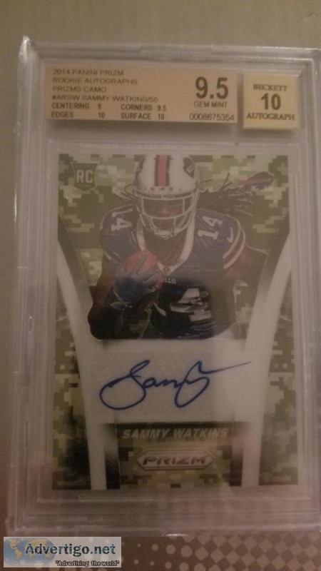 2014 PANINI PRIZM ROOKIE AUTOGRAPHS PRIZMS CAMO SAMMY WATKINS RC