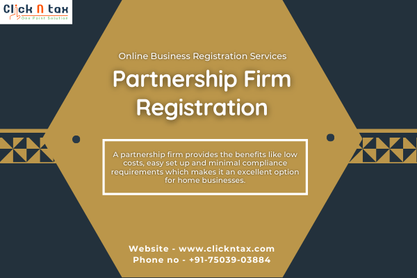 Online Partnership Firm Registration - Apply Now  ClickNTax