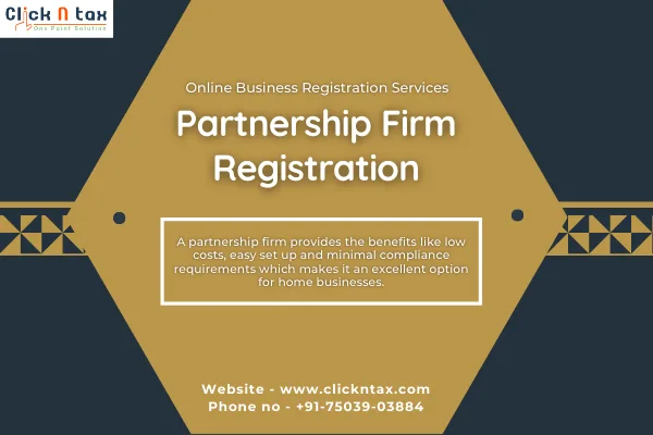 Online Partnership Firm Registration - Apply Now  ClickNTax