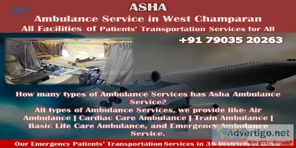 Go with ICU-flow Ambulance Service in West Champaran at Base Pri