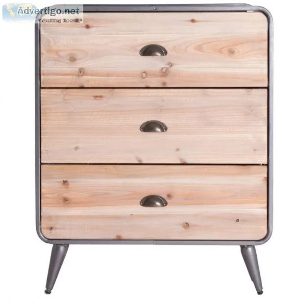 Chianna Industrial Inspired Chest Of Drawer - ChicParadislux