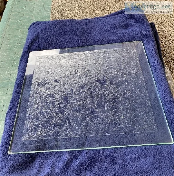 20 Pieces Vintage Antique Square TexturedFrosted Glass