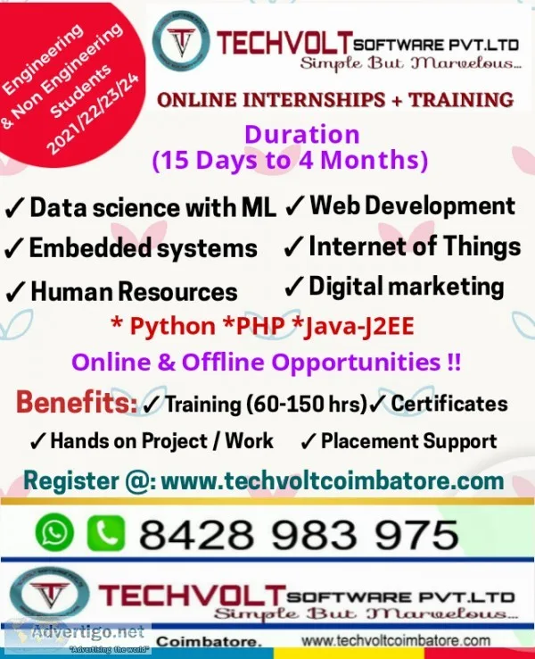 Final Year Internship  Real Time Projects Data Science Internshi