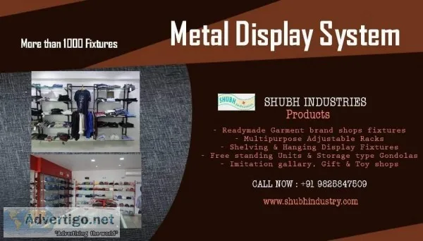 Readymade Garments Display Racks Manufacturers in Ahmedabad