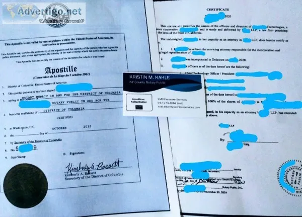 NYC CORPORATE DOCUMENT EXPRESS APOSTILLE SERVICES