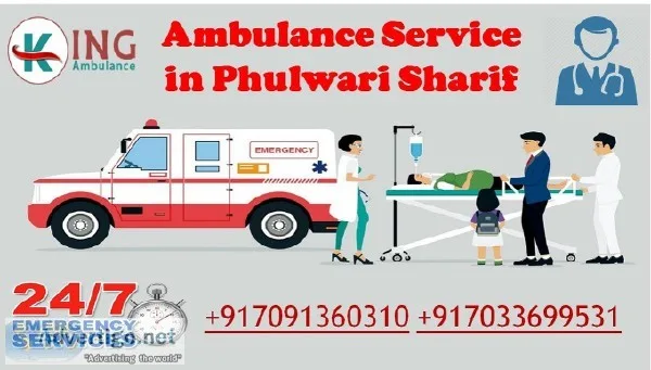 Avail Ambulance Service in Phulwari Sharif with Medical Faciliti