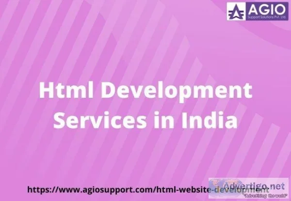 Agio is a popular choice for html development services in India