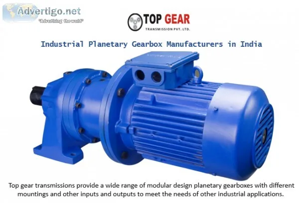 Get The Industry Planetary Gearbox Manufacturer in India