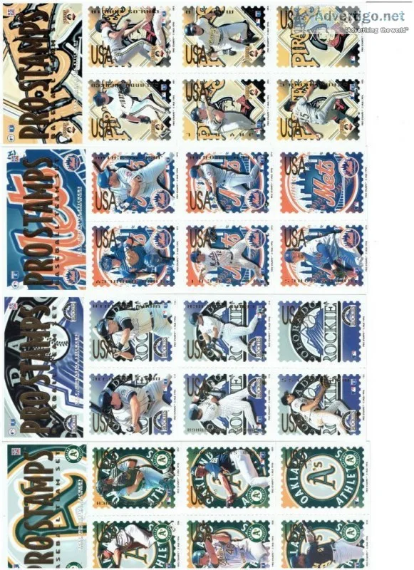 Lot of Baseball MLB Pro Stamps Team Set Collectibles 1996 - Majo