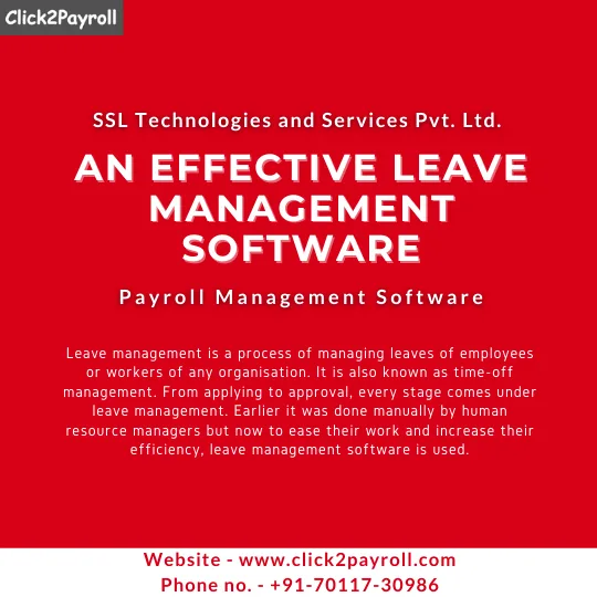 An effective leave management software  Click2Payroll