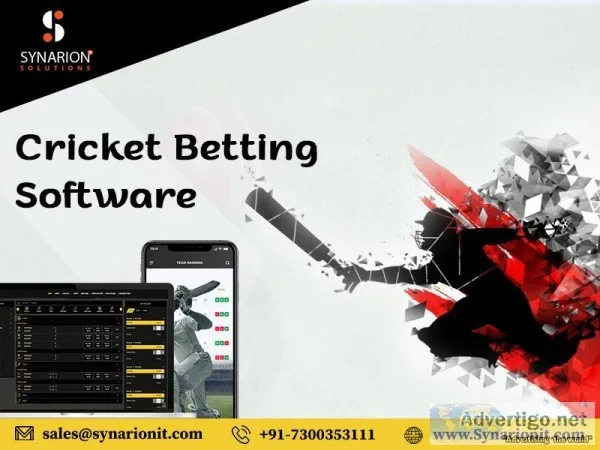 Develop Cricket Betting Software With Synarion IT Solutions