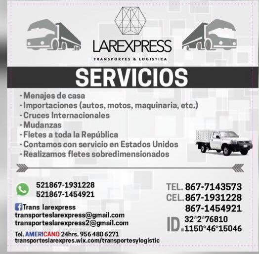 SE REALIZAN IMPORTACIONES Y MUDANZA A TODO MEX.