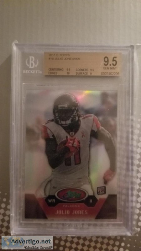 2011 E-TOPPS JULIO JONES RC BGS 9.5