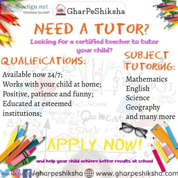 Online tuition jobs earn upto 20000