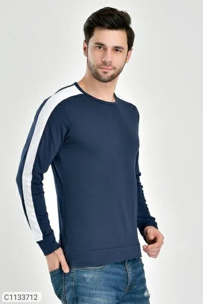 Cotton Full Sleeves Printed and SideTape T-Shirts