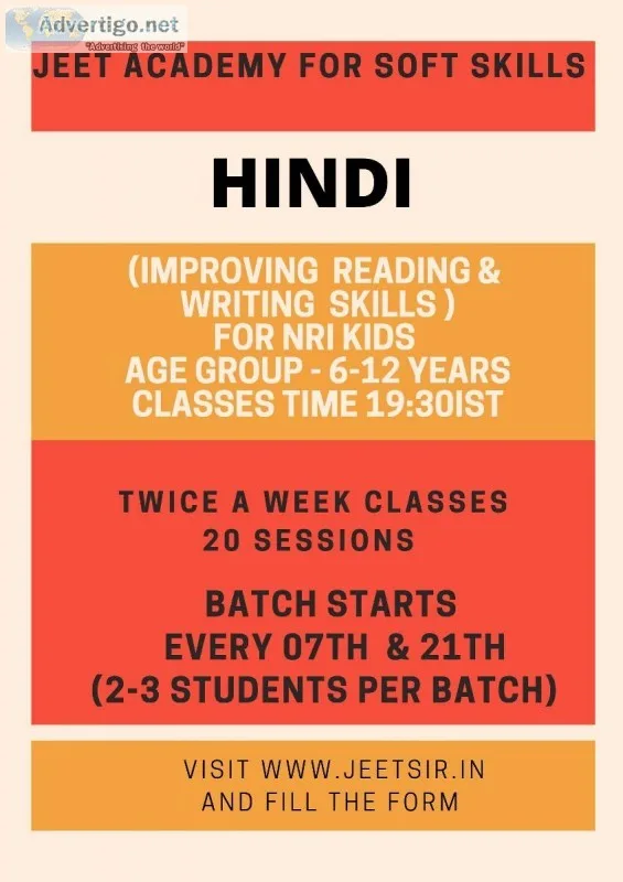 crash course for Hindi