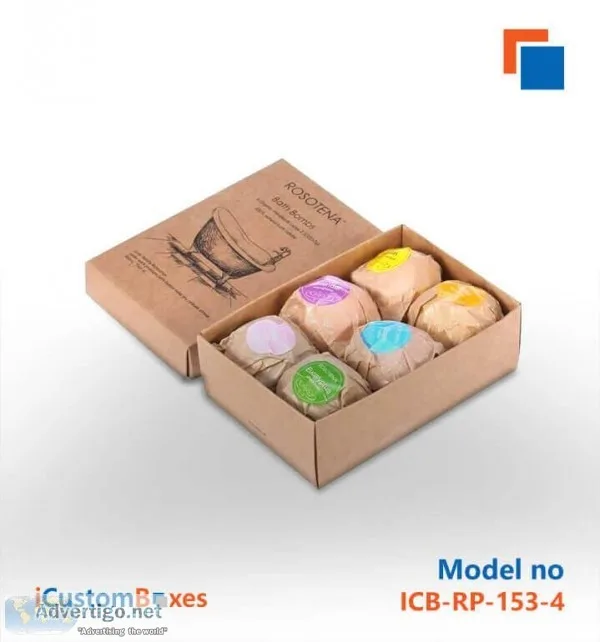 Eco-Friendly Wholesale Bath Bomb Packaging Boxes at iCustomBoxes