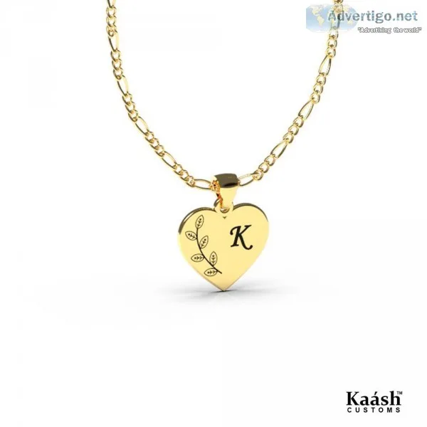 Heart Initial Name Necklace