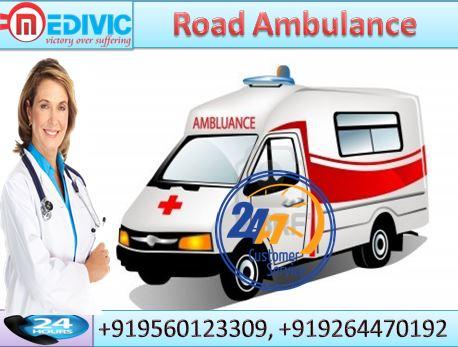 Book Hi-tech Medivic Road Ambulance Service in Saguna More at Lo