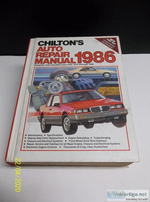 CHILTON&rsquoS Auto Repair Manual 1986