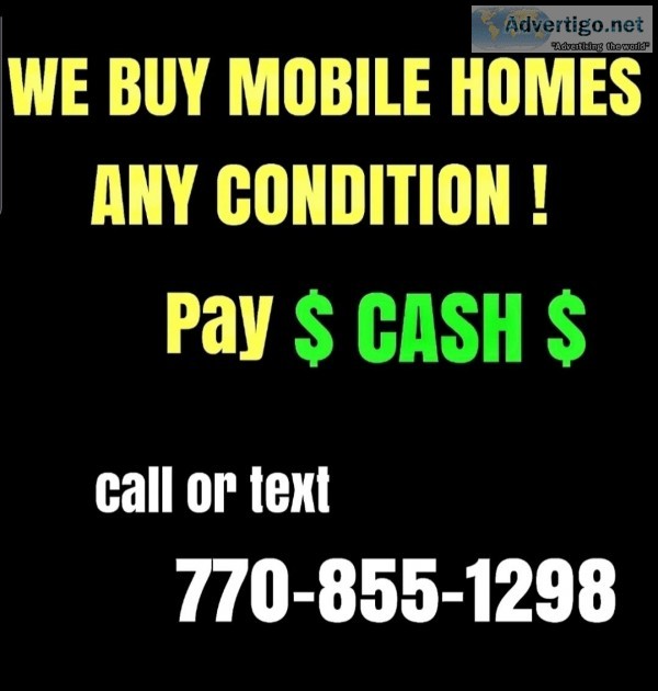 We buy mobile homes