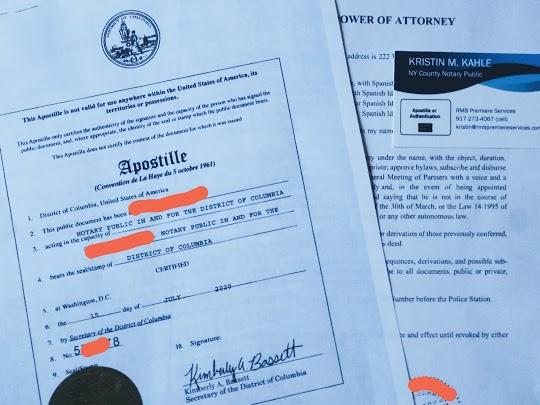 NYC EXPRESS POWER OF ATTORNEY APOSTILLE SERVICES (4-5 BUSINESS D