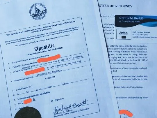 NYC EXPRESS POWER OF ATTORNEY APOSTILLE SERVICES (4-5 BUSINESS D