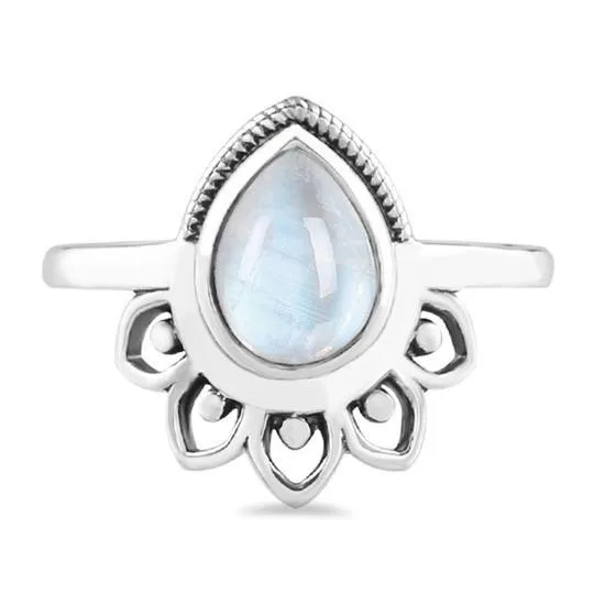 925 SILVER MOONSTONE RING-SKY S ENERGY