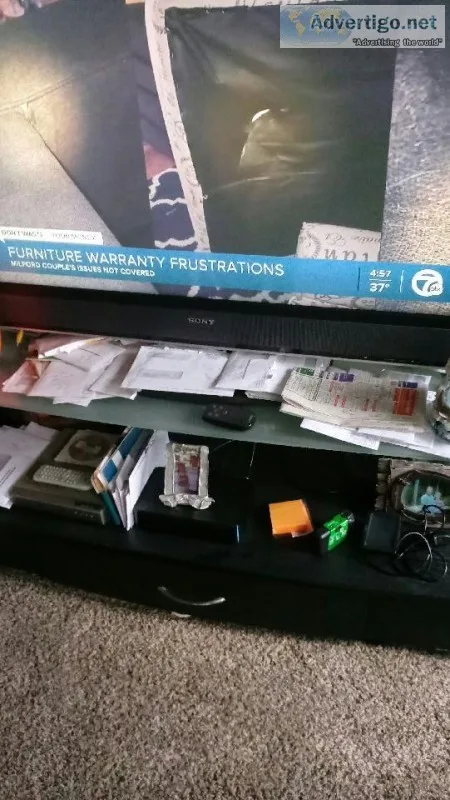 Glass tv stand