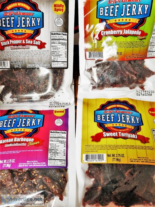 California Bulk Beef Jerky and Award Winning Jerky 22 Flavors-Je