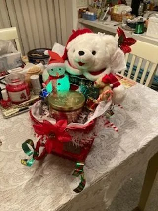 Christmas sleigh basket