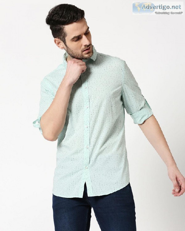 Buy Green Printed Shirts for Men Online India