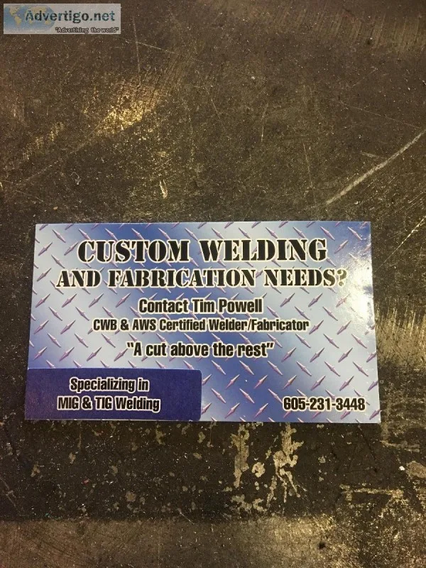 Custom welding and fabrication needs