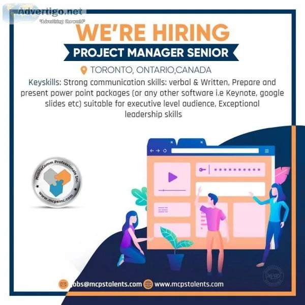 Hiring a Project Manager Senior in Toronto