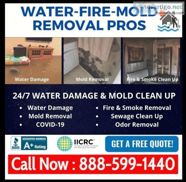  WATER Damage FLD MOLD FIRE Get FREE Estimate 888-599-1440