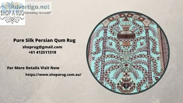 Pure Silk Persian Qum Rug