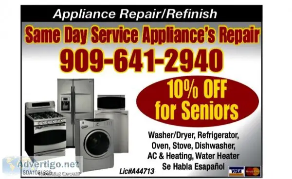APPLIANCE REPAIR AC and HEATING ALL MAKES AND MODELS